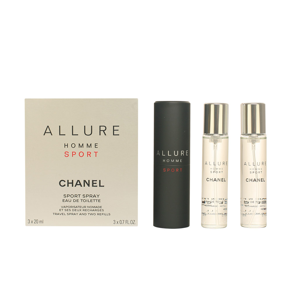 ALLURE HOMME SPORT travel spray and two refills 3 x  20 ml